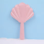 Zonyin Custom Logo Shell Shaped ABS Plastic Cosmetic Mirror Portable Single-Sided Mini Handheld Hand Makeup Mirror for Beauty
