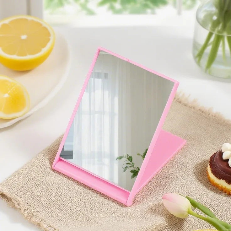 Zonyin Portable Square Folding Makeup Mirror Girls Cute Mini Pocket Mirror Flip Flap Cosmetic Mirror for Purse Travel