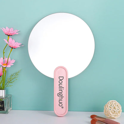 Zonyin Custom Logo Handheld Makeup Mirror Portable Large Plastic Frameless Travel Cosmetic Mirror Personalized Wholesale