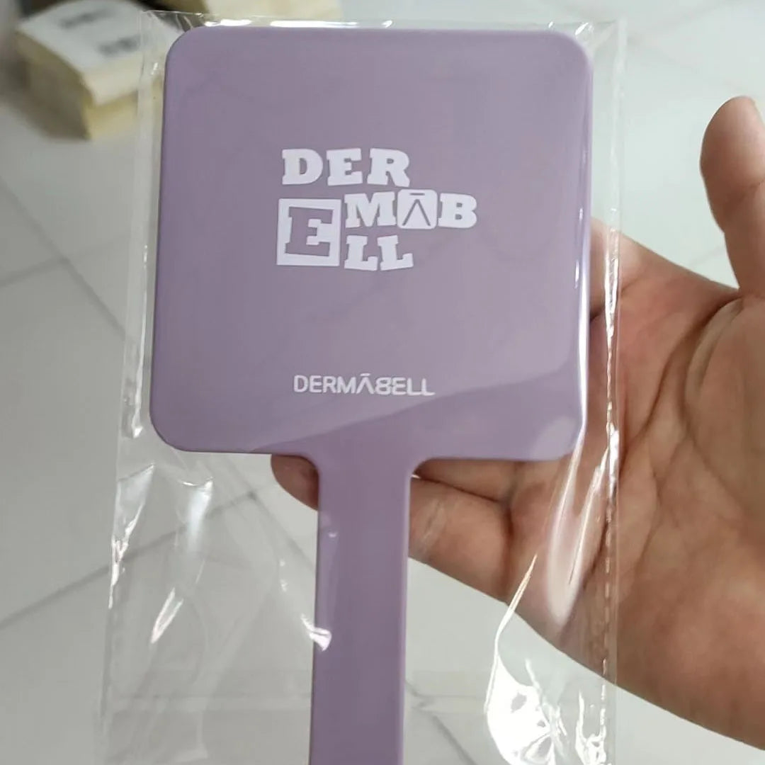 Zonyin Hot Sell Customized Logo Square Mini ABS Plastic Handheld Mirror Makeup Vanity Mirror with Handle for Gift