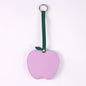 Zonyin Christmas Apple Design Baby Pink Pocket Makeup Mirror Customized Private Logo Small Mirror with Hanging Rope and Key Ring
