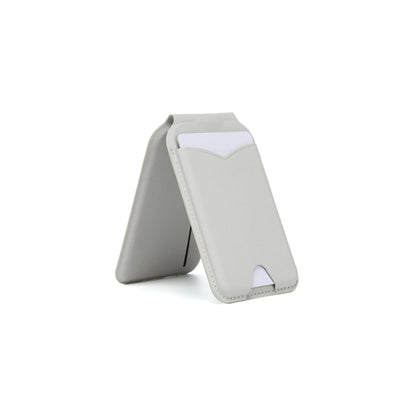 Zonyin Custom logo Magnetic MagSafe Makeup Mirror with Wallet for iPhone Foldable Mirror Card Holder Leather Pocket Mirror