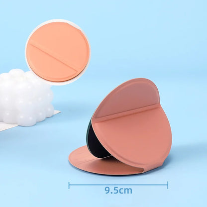 Zonyin High Quality HD Glass Round Desktop Pocket Mirror Foldable Pu Leather Compact Makeup Mirror for Travel