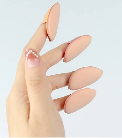 Zonyin New Cute Brown Green Purple Pink Yellow Finger Puff Small Foundation Puff for Make up