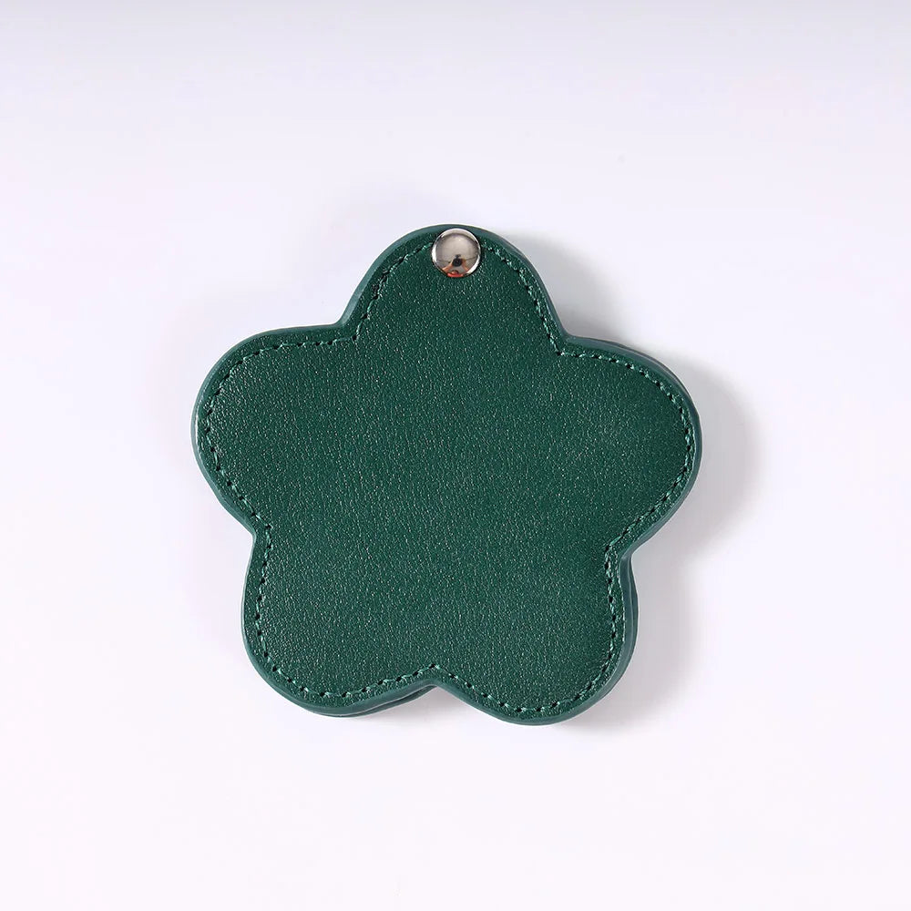 Zonyin Portable Gold Shiny Star-Shaped Compact Mirror Custom Silver Pu Leather Small Travel Cosmetic Mirrors with Private Logo