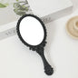 Zonyin Hot Sales European Vintage Travel Makeup Compact Hand Mirror Gold Black Pink Handheld Cosmetic Mirror With Handle
