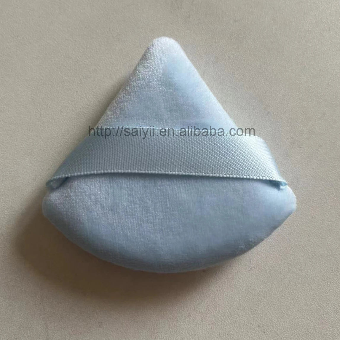 Zonyin Top Seller Triangle Powder Puff Makeup Sponge Soft Velour Cosmetic Puff Black Velvet Loose Powder Puffs for Face