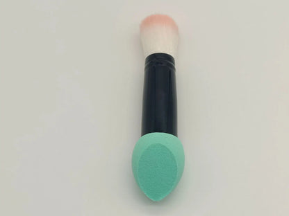 Zonyin Multi-Colored Cheap Portable Small Mini Double Headed Makeup Sponge and Powder Brush for Face