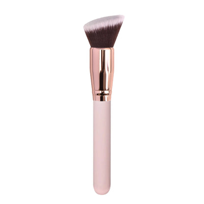 Zonyin High Quality Soft Powder Brush Single Make up Brushes Black Gold Flat Foundation Brush Private Label