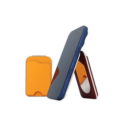 Zonyin Rotatable Magnetic MagSafe Makeup Mirror with Wallet for iPhone Foldable Pocket Mirror Compact Mirror Gift for Men Women