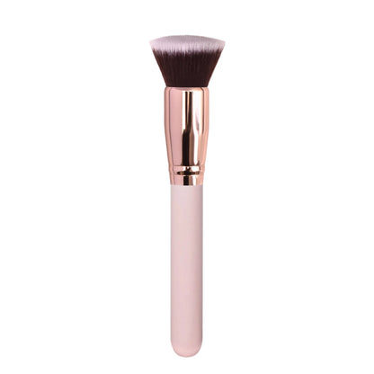 Zonyin High Quality Soft Powder Brush Single Make up Brushes Black Gold Flat Foundation Brush Private Label