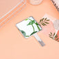 Zonyin Wholesale Electroplate Sliver Gold Handle Mirror Custom logo Small Handheld Square Cosmetic Hand Makeup Mirrors for Women