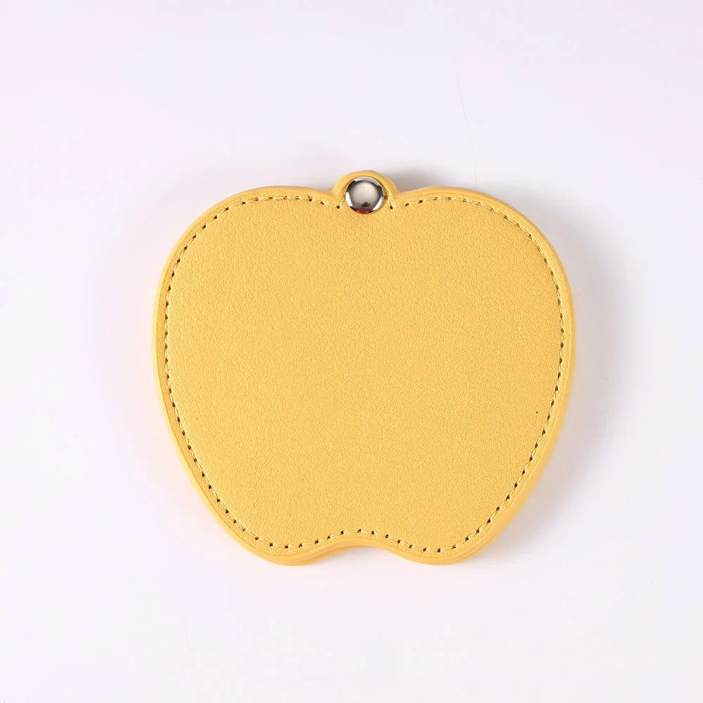 Zonyin Wholesale Gold Silver Apple Designed Travel Makeup Mirror Custom Logo Portable Small Pocket Mirrors for Christmas Gifts