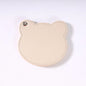Zonyin Customized Personalized Logo Pu Leather Glass Mirror Lovely Black Bear Shaped Pocket Makeup Mirrors for Travel