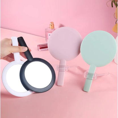 Zonyin Plastic Round Customized Logo Small Portable Makeup Mirror New Design Round Handheld Travel Mirror with Personalization