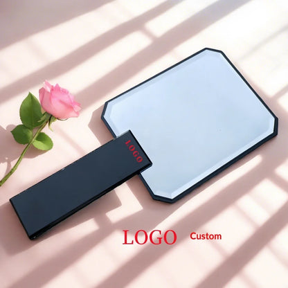 Zonyin Personalized Travel Makeup Mirror Custom Logo Plastic Square Handheld Cosmetic Mirror for Girls and Woman Gift