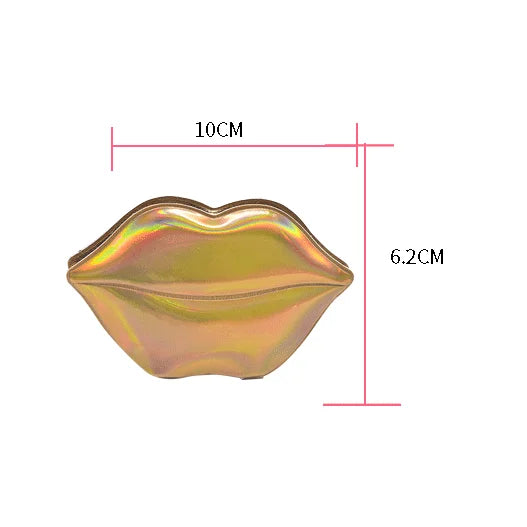Zonyin Wholesale Personalized Custom Glittery Leather Lip Shaped Small Compact Pocket Makeup Mirror With Logo