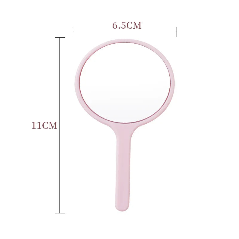 Zonyin Recyclable Plastic Round Makeup Mirror Single Sided Portable Small Handheld Mirror Customized logo Travel Mirror