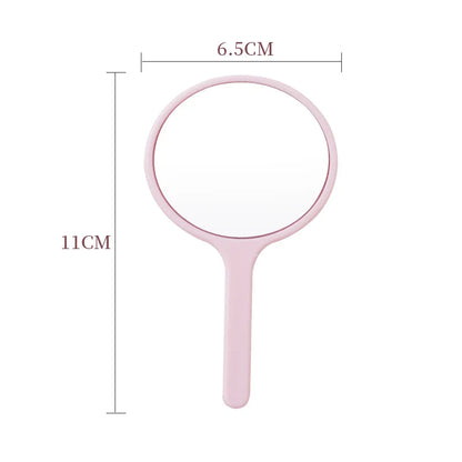Zonyin Recyclable Plastic Round Makeup Mirror Single Sided Portable Small Handheld Mirror Customized logo Travel Mirror