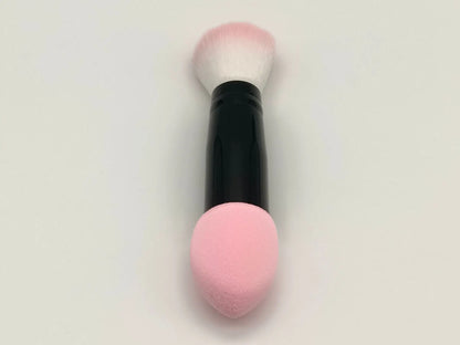 Zonyin Multi-Colored Cheap Portable Small Mini Double Headed Makeup Sponge and Powder Brush for Face