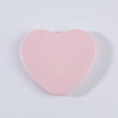 Zonyin Best Seller Personalized Heart-Shaped Compact Pocket Makeup Mirror Foldable Magnifying Travel Mirror ABS Plastic Gift