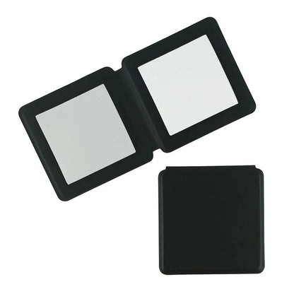 Zonyin New Design Double-Sided Round Pocket Mirror 1X 2X Magnifying Pu Leather Small Compact Makeup Mirror for Women