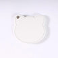 Zonyin Customized Personalized Logo Pu Leather Glass Mirror Lovely Black Bear Shaped Pocket Makeup Mirrors for Travel