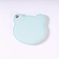 Zonyin Customized Personalized Logo Pu Leather Glass Mirror Lovely Black Bear Shaped Pocket Makeup Mirrors for Travel