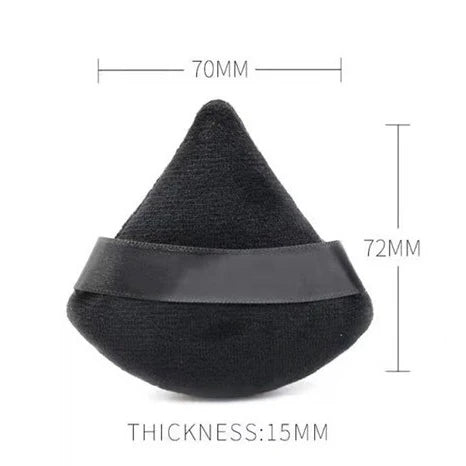 Zonyin Multi-Colored Black White Pink Velvet Triangle Poder Puff Makeup Tools Super Soft Velour Cosmetic Puff With Custom Logo