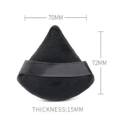 Zonyin Multi-Colored Black White Pink Velvet Triangle Poder Puff Makeup Tools Super Soft Velour Cosmetic Puff With Custom Logo