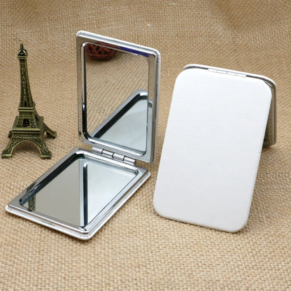 Zonyin Wholesale Hand Mirror Square Cosmetic Makeup Vanity Mirror Double Side Folding Pocket Heart Design Compact Mirror Custom