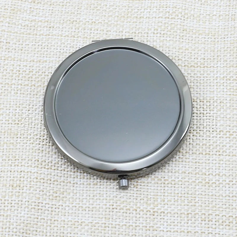 Zonyin Wholesale Double-sided Metal Makeup Mirror Round Folding 2X Magnifying Pocket Mirror with Customized for Wedding Gift