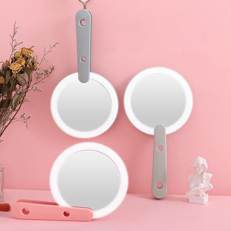 Zonyin OEM Private Label Handheld Compact Led Lights Travel Small Portable Cosmetic Espejo Makeup Led Mirror Led Pocket Mirror