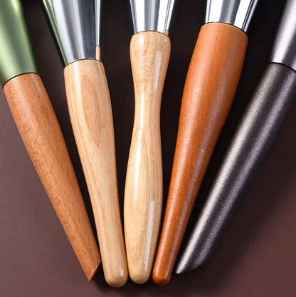 Zonyin Luxury Premium Professional Wood Powder Brush Big Loose Vegan Makeup Blusher Brush
