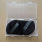 Zonyin Top Selling 2Pcs Black White Large Triangle Powder Puff Ultra Soft Velour Face Body Loose Powder Puff With Plastic Box