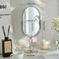 Zonyin Desktop Oval Rotating 360 Makeup Mirror Ins Style Dressing Table Mirror High Aesthetic Bedroom Vanity Mirror