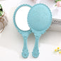 Zonyin High Quality Gold Oval Handheld Makeup Mirror Custom Logo Vanity Retro Hand Held Cosmetic Mirror for Women Girls Gift
