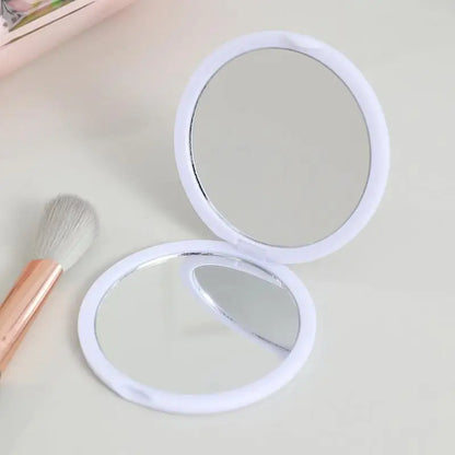Zonyin Custom Logo Portable Pocket Travel Makeup Mirror Hot Selling Double-Sided Folding Cosmetic Mirror for Women