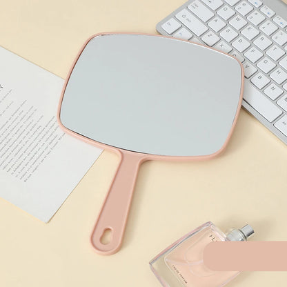 Zonyin Wholesale High Quality Custom Logo Salon Handheld Cosmetic Mirror Large ABS Plastic Hand Barber Hair Care Makeup Mirror