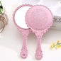 Zonyin High Quality Gold Oval Handheld Makeup Mirror Custom Logo Vanity Retro Hand Held Cosmetic Mirror for Women Girls Gift