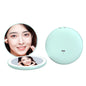 Zonyin Custom Logo Light LED Travel Makeup Mirror Compact Folding Handheld Magnifying Cosmetic Vanity Mirror Pocket Mini Size