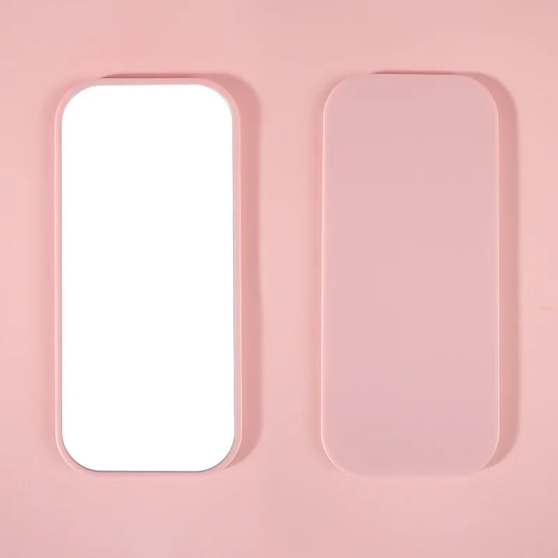 Zonyin Wholesale Promotion Portable Handheld Square Cosmetic Makeup Mirror Plastic+Glass Travel Pocket Personalized Small Mirror