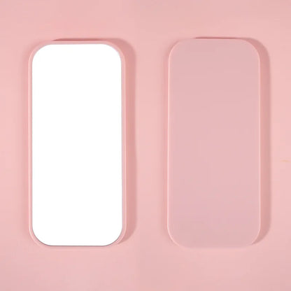 Zonyin Wholesale Promotion Portable Handheld Square Cosmetic Makeup Mirror Plastic+Glass Travel Pocket Personalized Small Mirror