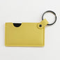 Zonyin Small White Rectangle Pu Leather Keychain Mirror Custom Private Logo Portable Travel Makeup Hand Pocket Mirror for Bag