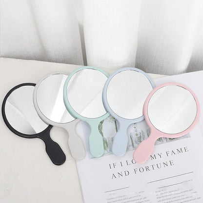 Zonyin High Quality Plastic Hand Held Cosmetic Mirror for Girls Cute Kids Handheld Travel Mirror Custom Makeup Mirror with Logo