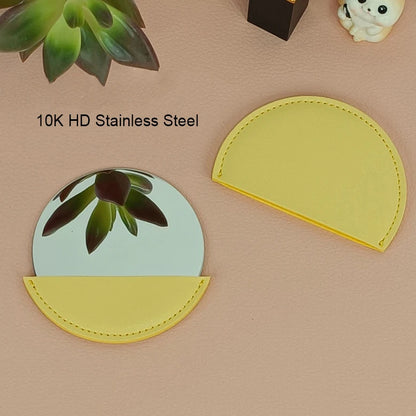 Zonyin Wholesale High Quality Custom Logo Round Pocket Mirror Pu Leather Small Makeup Travel Mirror for Promotion Gifts