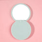 Zonyin Custom logo Plastic Round Sliding Cover Design  Pocket Mirror Wholesale Cheap Portable Pink Small Hand Mirror for Travel