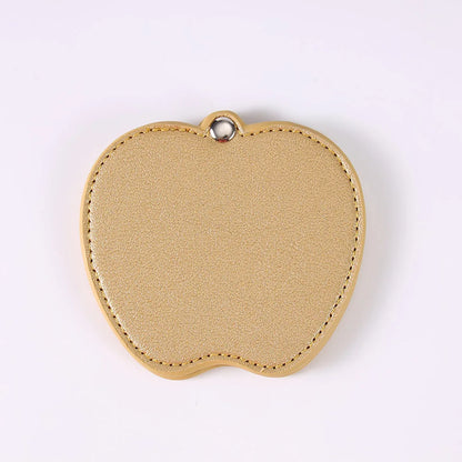 Zonyin Wholesale Gold Silver Apple Designed Travel Makeup Mirror Custom Logo Portable Small Pocket Mirrors for Christmas Gifts
