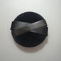 Zonyin Hot Selling Two Ribbons Face Powder Makeup Puff Brown Velour Soft Triangle Powder Puffs for Loose Powder