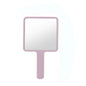 Zonyin Compact ABS Plastic Handheld Mirror Large Square Single-Sided Vanity Cosmetic Mirror Personalized Cute Small Handle